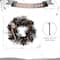 Glitzhome® 24"D Halloween Black Rose, Skeleton and Berry Wreath with Hanger